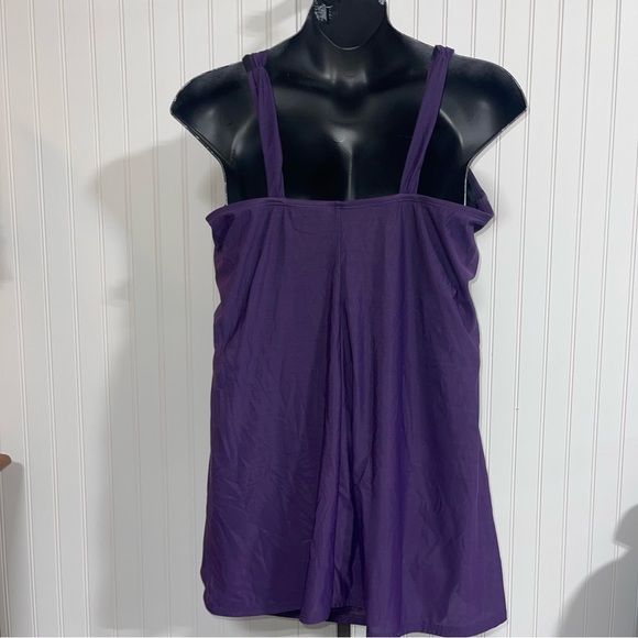 Lands' End Women's Purple One Piece Swimsuit - Picture 5 of 7